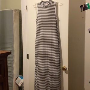 Long black and white striped dress. New with tag.